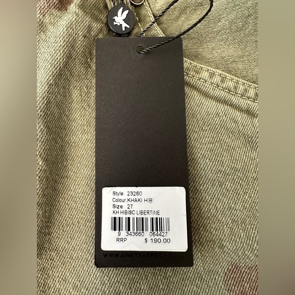 One Teaspoon Hibiscus Libertines Cropped Wide Leg Denim Jeans Size 27 - Picture 12 of 13